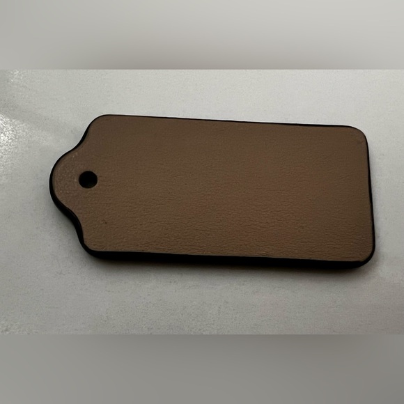 Coach Leather Bag Tag | Dark Tan/Light Brown - Picture 2 of 4